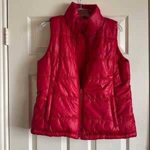 NEW YORK & COMPANY RED VEST! 100 PERCENT POLYESTER- GREAT TO WEAR OVER SWEATER
